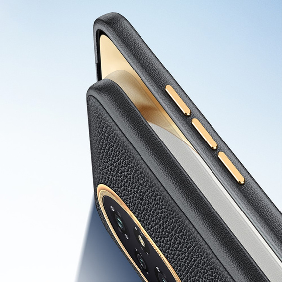 Leather case for Honor 200 Pro 5G, leather hybrid, black