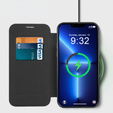 Flip case for iPhone 13 Pro, RFID Wallet MagSafe CamShield, black