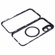 Magnetic Dual Glass MagSafe case for iPhone 16, black