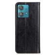 Case for Motorola Edge 40 Neo, Wallet Litchi Leather, black