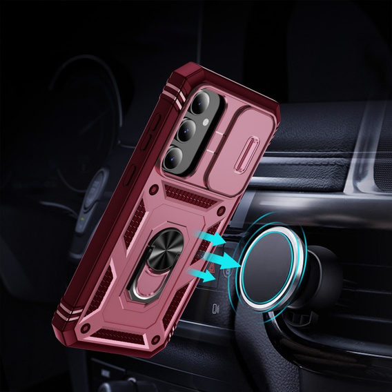 Case for Samsung Galaxy S23 FE, CamShield Slide, pink / red