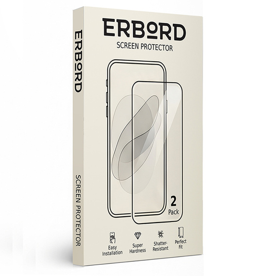 2x ERBORD 3D tempered glass for Samsung Galaxy S25 FE