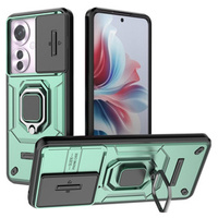 Case for Oppo Reno 11F 5G, KickStand Camera Lens, green