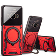Armored Case for Xiaomi Redmi A3, Magnetic Ring, red