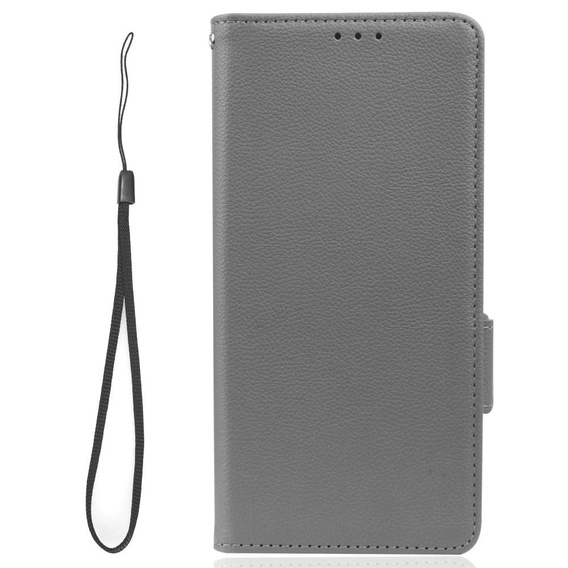 Flip case for Xiaomi Redmi Note 12 5G / POCO X5 5G, Wallet Litchi Magnet, grey