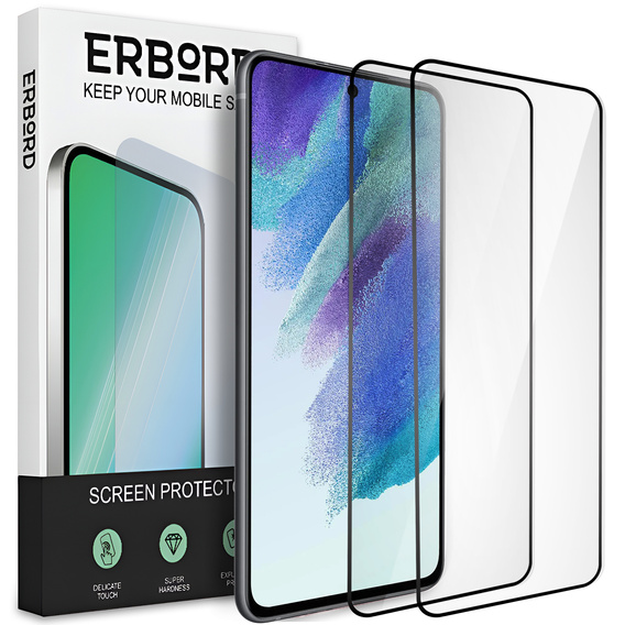 2x Ceramic ERBORD Hybrid Glass for Samsung Galaxy S21 FE