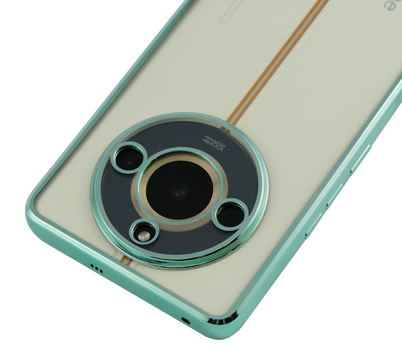 The case for Realme 11 Pro 5G / Pro+ 5G, Electroplating Frame, transparent / green