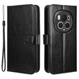 Flip case for Honor Magic 6 Pro 5G, Crazy Horse Wallet, black