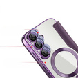 Flip case for Samsung Galaxy A56, RFID Wallet MagSafe CamShield, purple