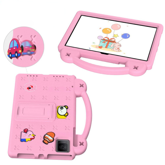 Children's case for T Tablet 5G, Cute Patterns, with stand, pink
