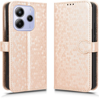 Flip case for Xiaomi Redmi Note 14 4G, Wallet Rhombus, pink