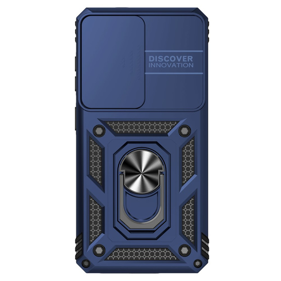 Armoured case with stand and lens cover for Samsung Galaxy S26, blue