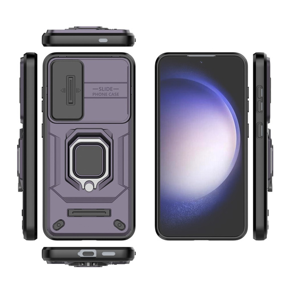 Case for Samsung Galaxy S24, KickStand Camera Lens, purple