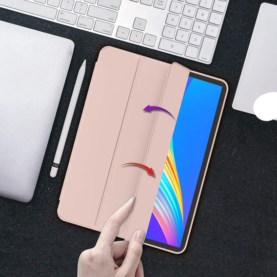 Case for iPad Pro 12.9" 2022/2021/2020 (6/5/4 gen.), Smart Pencil, with space for stylus, pink