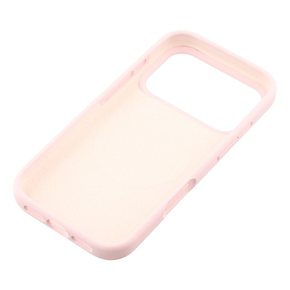 Silicone case for iPhone 17 Pro Max, for MagSafe, anti-shock, pink