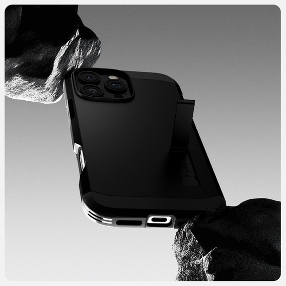 Spigen case for iPhone 16 Pro, Tough Armor Mag MagSafe, black + 9H Tempered Glass