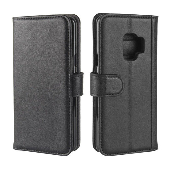 Flip case for Samsung Galaxy S9, Leather Flexi Book, black