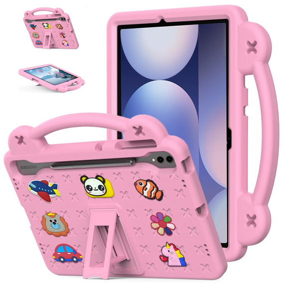 Children's case for Samsung Galaxy Tab S10+ Plus, Cute Patterns, with stand, pink