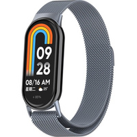 Milanese Bracelet Strap with Case for Xiaomi Smart Band 10 / 9 / 8, grey
