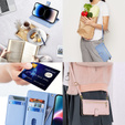 Flip case for iPhone 14 Pro, Wallet Zipper Pocket, blue