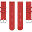 Silicone strap 20mm, Red/Silver Buckle