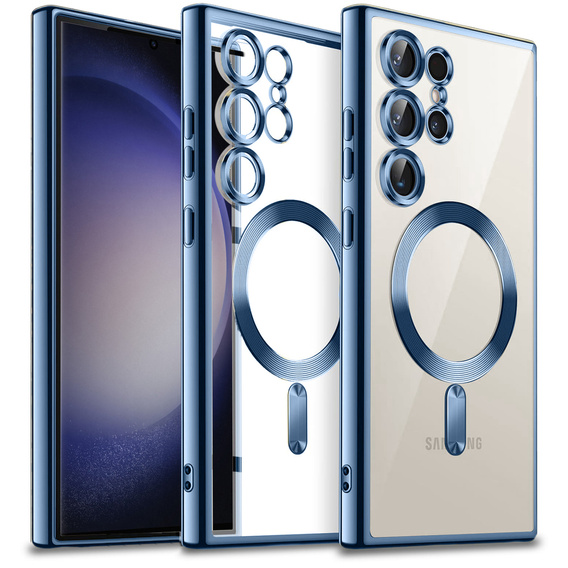 Case for Samsung Galaxy S23 Ultra, MagSafe Hybrid, dark blue