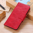 Flip case for Samsung Galaxy S25 Edge, Crazy Horse Wallet, red