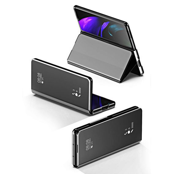 Case for Samsung Galaxy Z Fold3 5G, Clear View, black