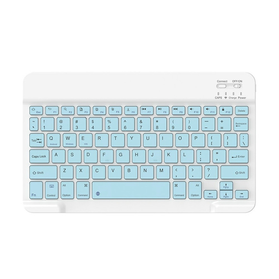 Case + keyboard Samsung Galaxy Tab S9 FE, Leather Pen Slot, light blue