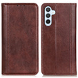 Case for Samsung Galaxy A55 5G, Wallet Litchi Leather, brown