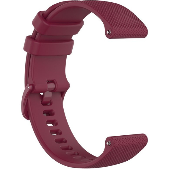 Silicone strap for 18mm do Garmin Vivomove 3S / Vivoactive 4S, Wine Red