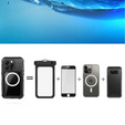 IP68 Waterproof Case for iPhone 16 Pro, SHELLBOX MagSafe, black