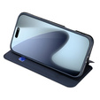 Dux Ducis case for iPhone 17 Pro, Skin Pro, with flap, with card slot, navy blue