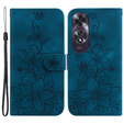 Flip case for Oppo A60, Lily Flower, dark blue