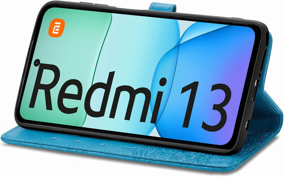 Flip case for Xiaomi Redmi 13, Mandala, blue