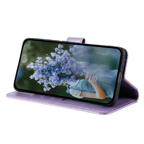 Flip case for OnePlus 12 5G, Mandala, purple