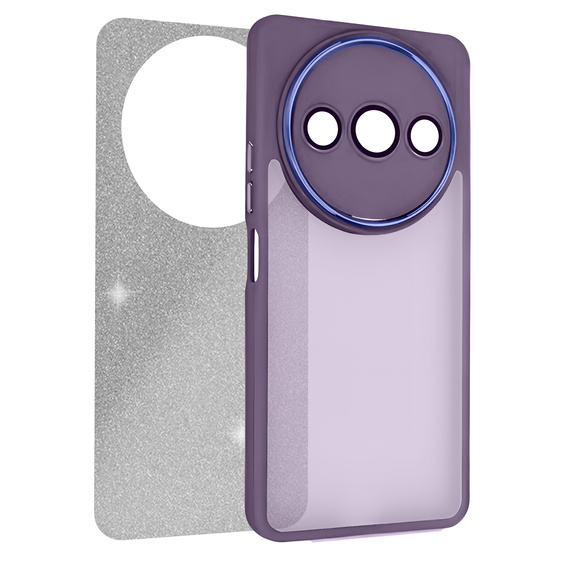 Case for Xiaomi Redmi A3, Glittery Powder, purple