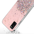 Case for Samsung Galaxy A41, Glittery, pink