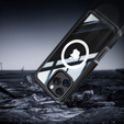 Case for iPhone 16 Pro, Shockproof, with glass, for MagSafe, black