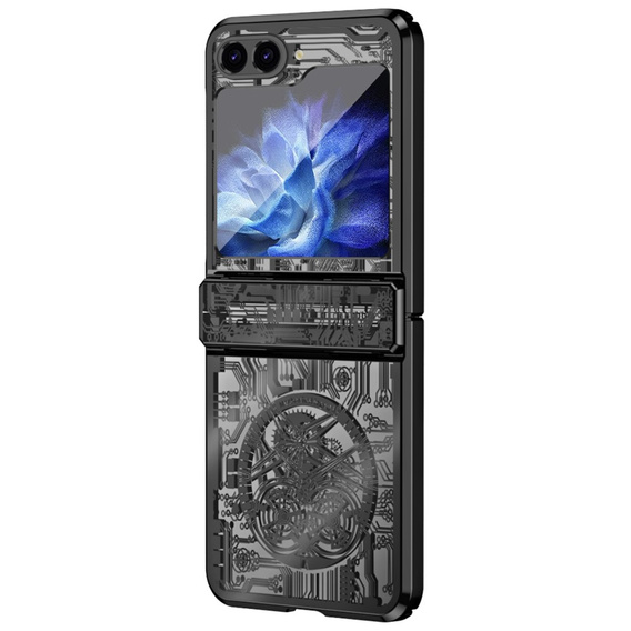 Case for Samsung Galaxy Z Flip7 FE / Z Flip6, Mechanical Legend, black