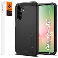 Spigen case for Samsung Galaxy A56 5G, Tough Armor Mag MagSafe, black + 9H Tempered Glass
