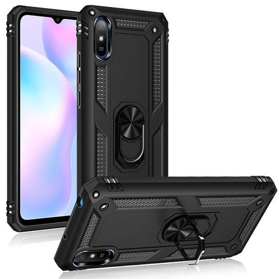Armor Case for Xiaomi Redmi 9A, Nox Case Ring, black