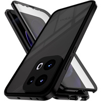 Case for Oppo Reno 13, Magnetic Dual Glass, black