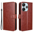 Flip case for Xiaomi Redmi 13, Crazy Horse Wallet, brown