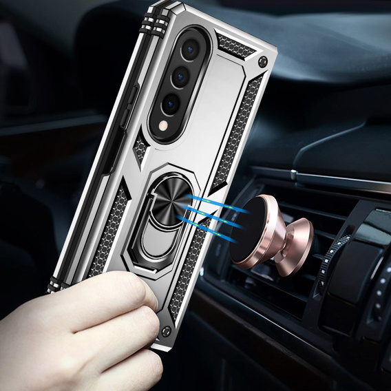 Armor Case for Samsung Galaxy Z Fold 4 5G, Nox Case Ring, silver