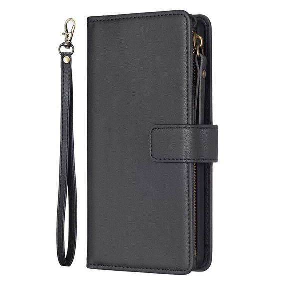 Flip case for Xiaomi Redmi 13C / Poco C65, Wallet Zipper Pocket, black