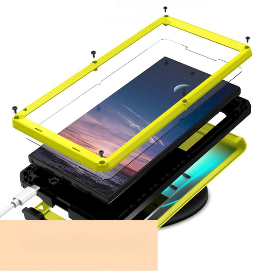 Armored case for Samsung Galaxy S25 Ultra, R-JUST, yellow
