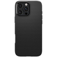 Spigen case for iPhone 16 Pro, Liquid Air, black + 9H Tempered Glass