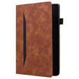 Case for Samsung Galaxy Tab S10 FE+ Plus, Classic, with space for stylus, brown