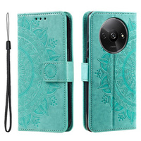 Flip case for Xiaomi Redmi A3, Mandala, green